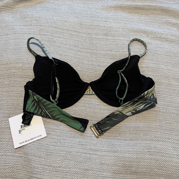 NWT Beach Riot x Revolve Bikini (Black Palm) Sz M - Picture 4 of 4
